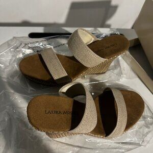 Laura Ashley Ratan Flats | Natural Woven Style | Size 8.5